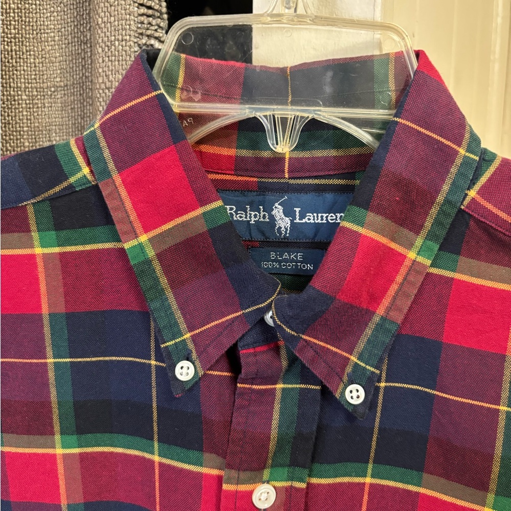 Vintage Ralph Lauren Red and Green Casual Button Down Shirt, excellent condition - Picture 9 of 12